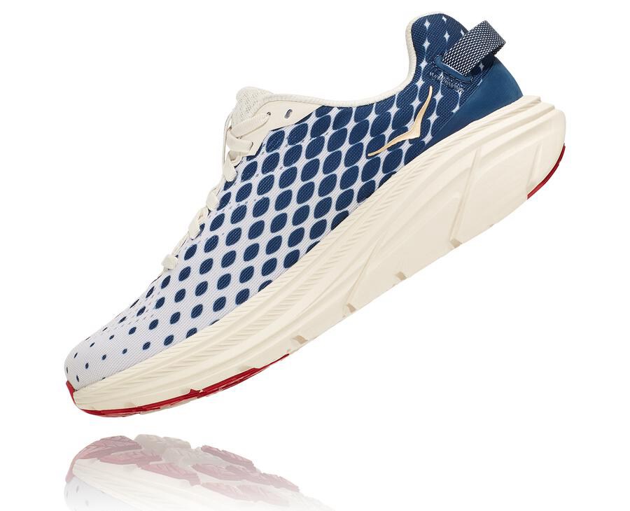 Hoka One One Running Shoes Womens White/Blue - Rincon 2 - 85620VGJQ